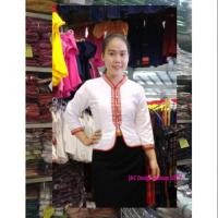 ราคา #เสื้อผ้าฝ้ายสีขาวแขนสามส่วน (1130671709)