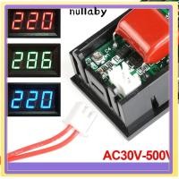 ราคา NULLABY เครื่องวัดแรงดันไฟฟ้าโวลต์มิเตอร์แบบดิจิตอล Professional LED สีแดงสีเขียวสีฟ้าจอแสดงผล AC 30-500V (44604702752)