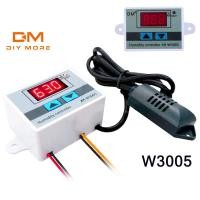 ราคา DIYMORE W3005 DC 12โวลต์24โวลต์AC110V-220V LEDดิจิตอลควบคุมอุณหภูมิความชื้นเครื่องวัดอุณหภูมิ+สวิทช์เซ็นเซอร์ (9590084798)
