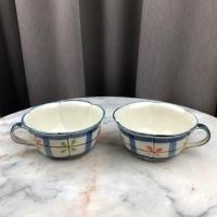 ราคา ถ้วยมีหู ขอบหยักลายดอกไม้ ขนาด 4.5” ราคาใบละ 60฿” #เซรามิคมือสองญี่ปุ่น (5636232282)