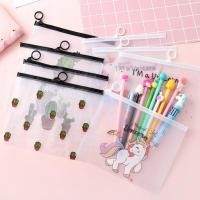 ราคา กระเป๋าดินสอใสกระเป๋าซิปยูนิคอร์นและกระบองเพชร Cute Motif อเนกประสงค์ (54053252824)