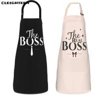 ราคา CLEIGHTEEN The Boss Apron, Bib สไตล์ผ้าฝ้ายโพลีเอสเตอร์ The Real Boss ผ้ากันเปื้อน, แฟชั่นกันน้ํา Oil Proof Bib ผ้ากันเปื้อนใช้ในครัว (49554187757)