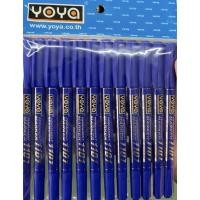 ราคา ปากกาเขียนซีดี YOYA 1101 2 หัว หมึกน้ำเงิน 12ด้าม (13582033777)