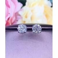 ราคา ต่างหูเพชรสตัดเม็ดเดี่ยวทรงกลม เม็ดล่ะกะรัต 1.01 & 1.01 กะรัต น้ำ 92-93 ในตัวเรือนดูขาวเลยไม่เหลือง ไฟดีวิบวับสุดๆ สะอาด (7557859242)