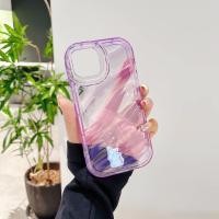 ราคา เคสไอโฟน Case สําหรับ for iPhone 11 12 13 14 Pro Max 7 8 Plus SE XR Plus 6 X XS ระลอกน้ำ สีม่วง เคสโทรศัพท์มือถือ (22871031928)