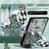 ราคา สําหรับฝาครอบป้องกัน iPad Bounce Running Clown Graffiti 9/10th Generation อะคริลิค 360 องศา Pro11 หมุนได้ 10.2 นิ้ว (29263166378)