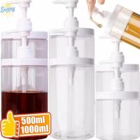 ราคา 500/1000มล ขวดปั๊มความจุขนาดใหญ่แบบพกพา / มูสใสเครื่องจ่ายของเหลว / ขวดเก็บสบู่อาบน้ําสําหรับเดินทาง (40958182559)