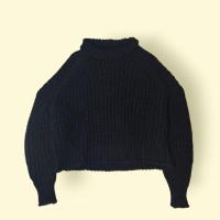 ราคา H&M แท้ เสื้อไหมพรม คอเต่า สีดำ สภาพดีนำเข้า ราคาพิเศษ (28726948836)