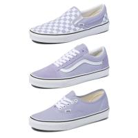 ราคา ♞Vans รองเท้าผ้าใบ Classic Slip-On Checkerboard / Old Skool / Authentic | Languid Lavender/True Whi (28378929651)