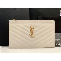 ราคา YSL Pouch สีครีม อะไหล่ทอง (21862629046)