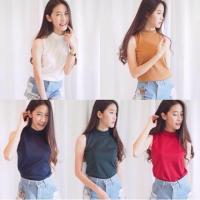 ราคา เสื้อแขนกุด คอเต่า สีเลือดหมู ส่งฟรี!! (74847172)