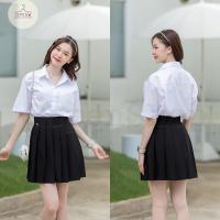 ราคา กระโปรงพลีท•ตะขอ• พลีทมีขอบ• จีบใหญ่ ผ้านาโน ยาว16,18 พลีทเทนนิส (22254896166)