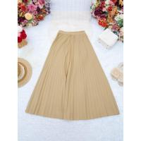 ราคา กระโปรงพลีทยาว กระโปรงแฟชั่นผู้หญิง สีทองอ่อน ทรงสวย (55600717847)