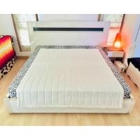 ราคา ผ้าปูรองนอน/รองกันเปื้อน/รองโซฟา ขนาด 5ฟุต สีขาวครีมเย็บลายลอนทั้งผืน ยี่ห้อ Common Maatila มือสองขายตามสภาพ เกาหลีแท้ (57050190853)