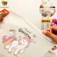 ราคา Unicorn Motif Clear Pouch Makeup Bag A5 Size กล่องดินสอใส ที่ใส่เครื่องเขียน (43955803027)