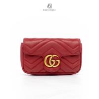 ราคา [ของแท้]GUCCI MARMONT SUPER MINI RED CALF GHWมีใบรับประกัน ตรวจสอบได้ทุกใบ ✅ (42626455187)