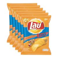 ราคา เลย์ มันฝรั่งแท้ทอดกรอบ รสบาร์บีคิว ขนาด 52 กรัม x 6 ห่อ. (5700399780)