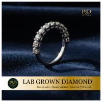 ราคา Amora Ring แหวนเพชรแท้ Lab grown เม็ดละ 0.10ct รวม 1.10ct ทอง 10K by P&D Jewels (57651269250)