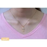 ราคา Happy Jewelry จี้ไม้กางเขน (เฉพาะจี้) จี้เพชรแท้ ตัวเรือนทองแท้ 37.5% (9K) PD133 [เฉพาะจี้] (22103971018)