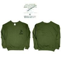ราคา F014 เสื้อสเวตเตอร์ทหารนาวิกโยธินสหรัฐ USMC สีเขียว Sweatshirt Green USMC ( USA.) (26152680951)