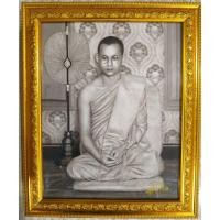 ราคา กรอบรูป ภาพในหลวงรัชกาลที่ 9 ขณะทรงผนวชใส่กรอบทองพร้อมกระจก ภาพมงคลติดผนัง ขนาดภาพรวมกรอบทอง 18x23นิ้ว (6978950221)