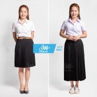 ราคา กระโปรงพลีทนักศึกษา กระโปรงนักศึกษา จีบเล็ก, จีบทวิส Free size - XL ความยาว 14-38 นิ้ว (4379846022)