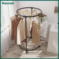 ราคา Maxmall ราวตากผ้าแบบวงกลม มีล้อ 360°ราวแขวนผ้าแบบแขวนจอแสดงผลแบบหมุนได้ขาตั้งเสื้อผ้าโลหะสําหรับห้องถ่ายทอดสด (40468003585)