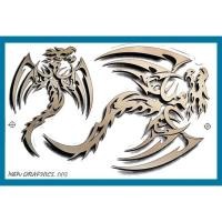 ราคา สติกเกอร์มังกร สีเงิน Dragon sticker Sponsor Racing สติกเกอร์แต่งรถ มอเตอร์ไซค์ รถยนต์ รถแข่ง หมวกกันน็อค โลโก้ติดรถ (14298862480)