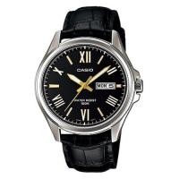 ราคา Casio นาฬิกาข้อมิอผู้ชาย สายหนัง สีดำ รุ่น MTP-1377L-1AVDF (1995003873)