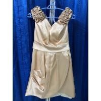 ราคา ราตรีสั้น สีทอง ดีเทลสวยมาก เรียบหรูดูแพง มือ2 (23200826142)