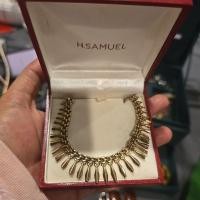 ราคา สร้อยคอเงินแท้ ลายคลีโอพัตรา 925 ชุบทอง 18k ยาว 16 นิ้ว มือสอง สภาพสวย (40476585698)