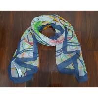 ราคา ผ้าพันคอ ZARA ผ้าไหม 100% ลายสวย เข้ากับชุดได้ง่ายทั้งเที่ยวหรือทำงาน ขนาด 170 x 70 ซม. สภาพใหม่มาก (22787712076)