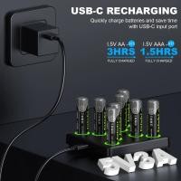 ราคา Laiphi smart AA AAA Lithium Rechargeable Battery Charger set, with 1.5V AA rechargeable lithium Battery 8 PCS 3000mWh (25987366611)