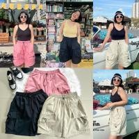 ราคา กางเกงขาสั้นคาร์โก้ กางเกงสาวอวบ เอว34-44นิ้ว plussize (27500854501)