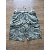 ราคา GAP KIDS กางเกงผ้าขาสั้นคาร์โก้สีเขียวลายทหารซิปหน้ากระเป๋าข้างไซส์(14)เอว28สะโพก36ยาว18(งานมือสอง)4.9 (43325626594)