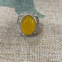 ราคา ร้อนขายล้างปลายวัตถุเก่าโบราณโบราณโบราณเก่าทองแดงสีขาวฝังบุษราคัมแหวนแหวนคอลเลกชัน ใช่1.20 (42428149030)