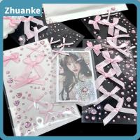 ราคา ZHUANKE Love Lace Bow สติกเกอร์คริสตัล, Sparkly Kpop Photo Deco สติกเกอร์,น่ารักสีชมพูของขวัญ DIY Rhinestone สติกเกอร์สําหรับ Photo Card Holder (40427845232)