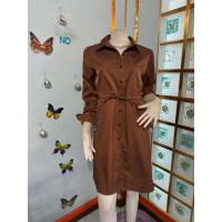 ราคา 1เดรเชิ้ตสีน้ำตาลแขนยาวกระดุมหน้า (51304440719)