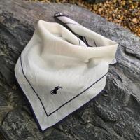 ราคา ผ้าพันคอ ผ้าเช็ดหน้า Polo Ralph Lauren ปักม้า Size 18 นิ้ว Rare!!! สีขาวกรมคลาสสิคสุด (41762433920)