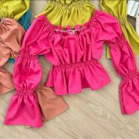 ราคา เสื้อแขนยาวจั๊มแขน น่ารัก ฟรีไซส์ สีชมพูบานเย็น (25420341563)