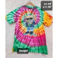 ราคา เสื้อมัดย้อมนีออนพาสเทล ผ้าฟอก วินเทจ ผ้าเนื้อนุ่ม สุดเท่ สีสดใส ใส่ได้ทั้งชายหญิง อก 44 นิ้ว (42019424454)