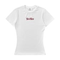 ราคา BASIC XOXO TOP เสื้อยืดแขนสั้นปักลายผู้หญิง (52904654996)