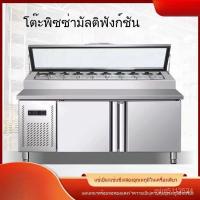ราคา สแตนชันสลัดเชิงพาณิชย์ โต๊ะทำงานสลัดแบบมีร่อง ตู้แช่เย็นแสดงสินค้า โต๊ะเตรียมผลไม้ปั่น (57200601259)