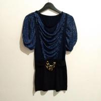 ราคา มินิเดรสแขนสั้น | มินิเดรสสีฟ้า | มินิเดรสสีพื้น | มินิเดรส (54801067187)