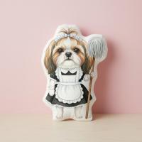 ราคา หมอนไดคัทสกรีนรูป พิมพ์2ด้าน ตุ๊กตา Pillowdoll ของขวัญวันเกิด หมอนน้องหมา French Maid Shih Tzu ชิสุ (51804074360)