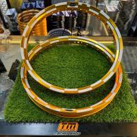 ราคา ✅ล้ออาก้อน (Akront) ทรงเอ ลายหมากรุก สีทอง งานเหมือน (26104257925)