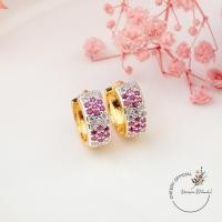 ราคา ต่างหูห่วงนพเก้าหลากสี ต่างหูห่วงเกาหลี ต่างหูแฟชั่น สินค้าพร้อมส่ง (21482827794)