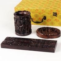 ราคา ปากกาศึกษาล้างชุดสามชิ้นไม้มะเกลือโลตัสห้องศึกษาหินหมึกผู้ถือปากกามะฮอกกานีทับกระดาษเครื่องประดับของขวัญธุรกิจ เคซี0ย (56852950969)