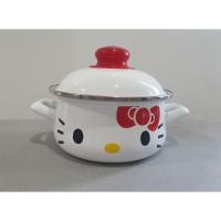 ราคา หม้อทำอาหารเคลือบ Hello Kitty ของแท้ Sanrio ขนาด 5 นิ้ว (มือสอง สภาพใหม่) (8421302540)
