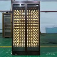 ราคา ชั้นวางไวน์กระจกสองประตูตู้ไวน์อะคริลิสแตนเลสส่องสว่างรับประทานอาหารตู้แสดงคลับอุณหภูมิคงที่บาร์ไวน์แดง จีพี3ถาม (55952495461)